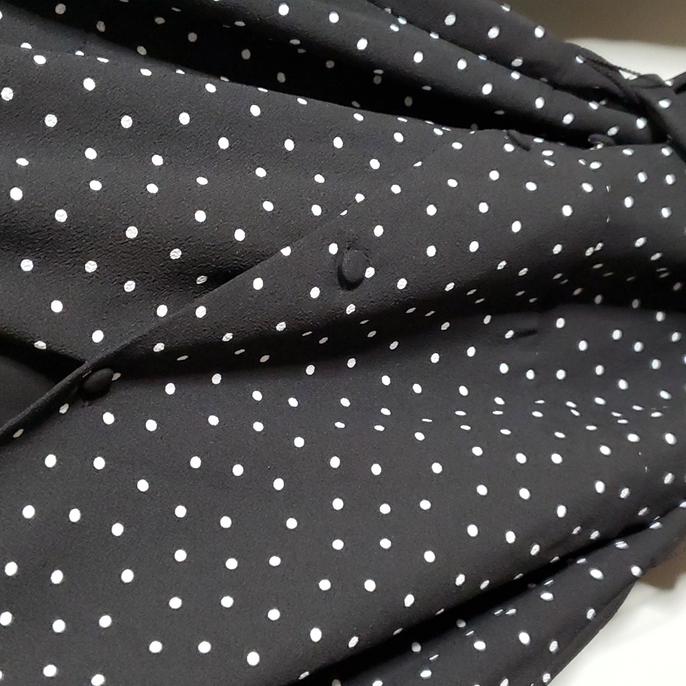 NWT 1. State Scatter Dot Wrap Front Long Sleeve Mini Dress size 4 - Picture 7 of 10
